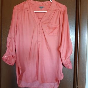 Salmon Button Down Blouse